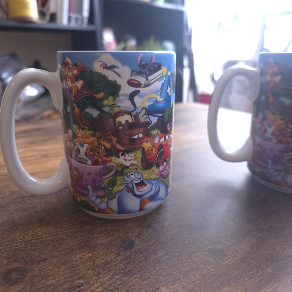 Disney Multicolor Character Collage Ceramic Coffee Mug
